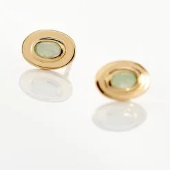 Histoire D'Or Boucles D'oreilles Puces Veina Plaqué Or Jaune Aventurine 8 Histoire D'Or Boucles D'oreilles Puces Veina Plaqué Or Jaune Aventurine -Boucles d'oreilles Bracelet Soldes FQOFJAV003 view2