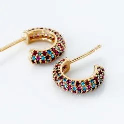 Histoire D'Or Créoles Plaqué Or Jaune Julitta Topazes Oxydes De Zirconium -Boucles d'oreilles Bracelet Soldes FQOFJTB112 view2