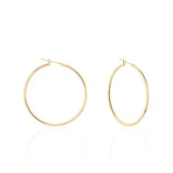 Histoire D'Or Créoles Ada Lisse Plaqué Or Jaune