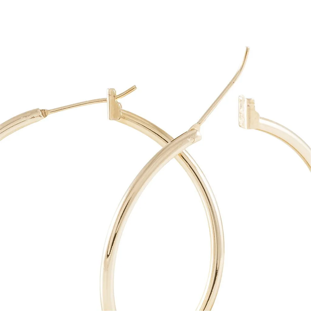 Histoire D'Or Créoles Ada Lisse Plaqué Or Jaune 6 Histoire D'Or Créoles Ada Lisse Plaqué Or Jaune – Image 4