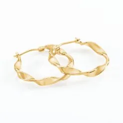 Histoire D'Or Créoles Lenna Torsadée Plaqué Or Jaune -Boucles d'oreilles Bracelet Soldes FQOFJW0274 view2