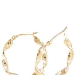 Histoire D'Or Créoles Lenna Torsadée Plaqué Or Jaune -Boucles d'oreilles Bracelet Soldes FQOFJW0274 view3