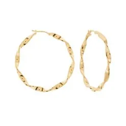 Histoire D'Or Créoles Lenna Torsadée Plaqué Or Jaune