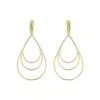 Histoire D'Or Boucles D'oreilles Pendantes Jenyfer Plaqué Or Jaune