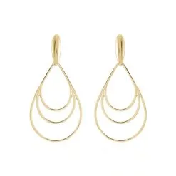 Histoire D'Or Boucles D'oreilles Pendantes Jenyfer Plaqué Or Jaune