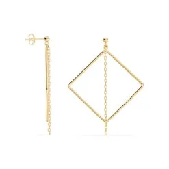 Histoire D'Or Boucles D'oreilles Pendantes Idoia Plaqué Or Jaune -Boucles d'oreilles Bracelet Soldes FQOFJW0492 view1