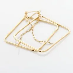 Histoire D'Or Boucles D'oreilles Pendantes Idoia Plaqué Or Jaune -Boucles d'oreilles Bracelet Soldes FQOFJW0492 view2