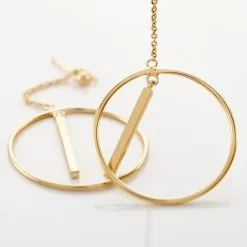 Histoire D'Or Boucles D'oreilles Pendantes Evana Plaqué Or Jaune -Boucles d'oreilles Bracelet Soldes FQOFJW0494 view2