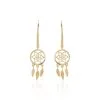 Histoire D'Or Boucles D'oreilles Pendantes Attrape Reves Plaque Or Pierre