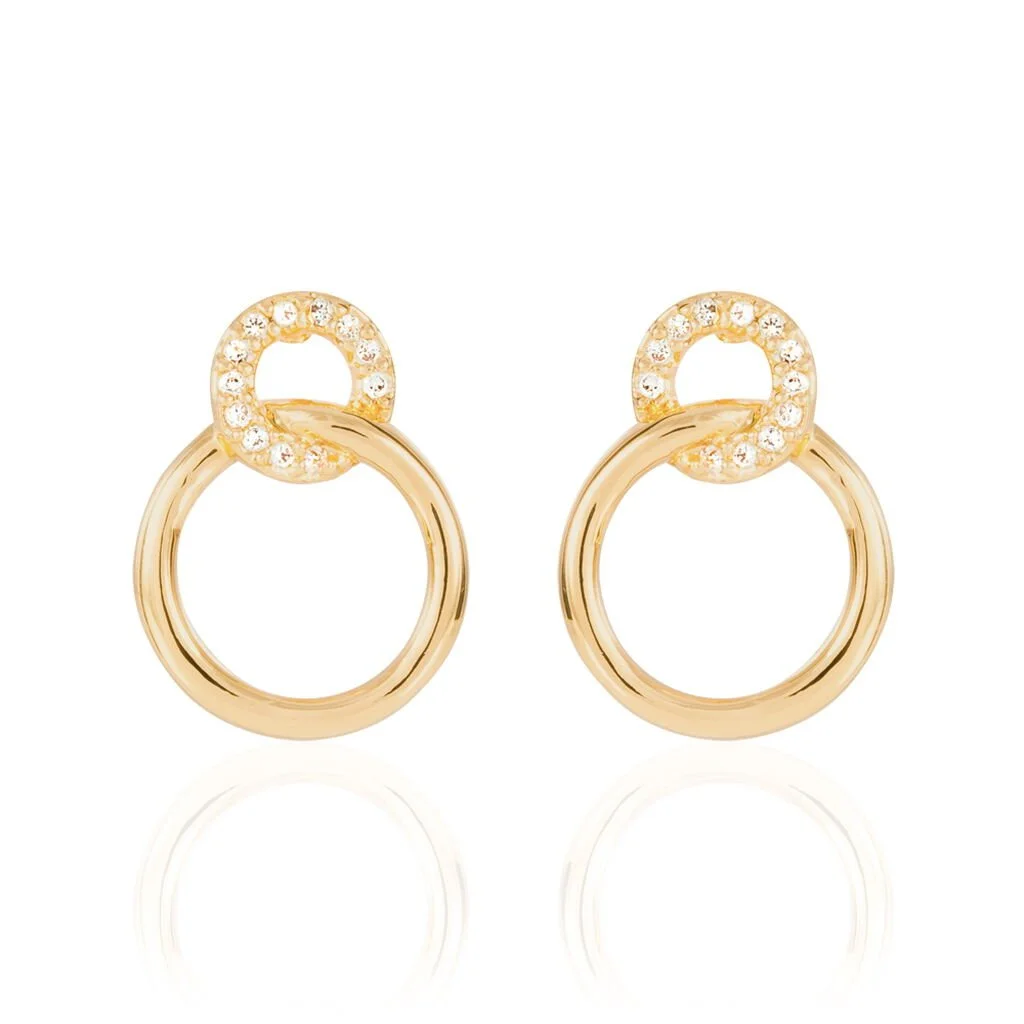 Histoire D'Or Boucles D'oreilles Pendantes Essia Plaqué Or Jaune Oxyde De Zirconium 3 Histoire D'Or Boucles D'oreilles Pendantes Essia Plaqué Or Jaune Oxyde De Zirconium