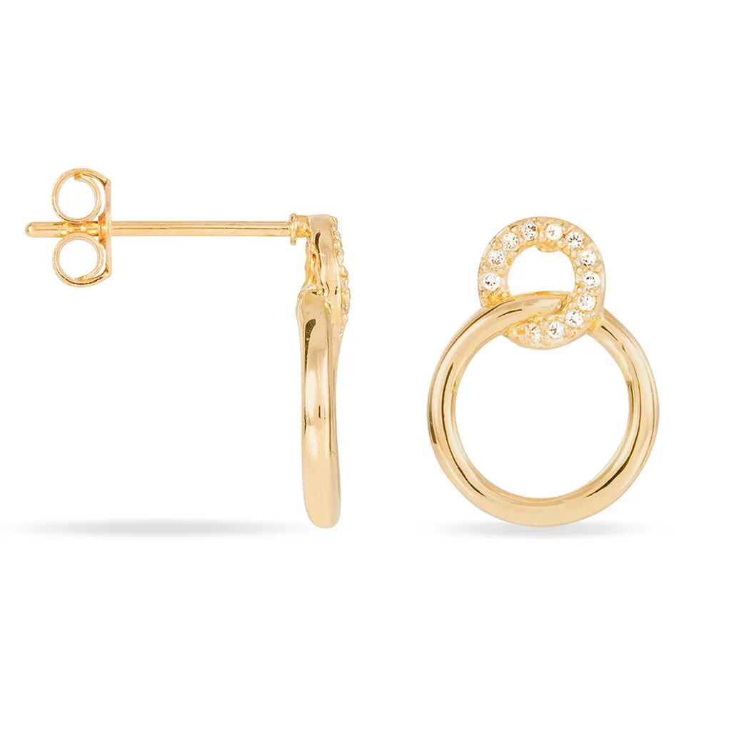 Histoire D'Or Boucles D'oreilles Pendantes Essia Plaqué Or Jaune Oxyde De Zirconium 4 Histoire D'Or Boucles D'oreilles Pendantes Essia Plaqué Or Jaune Oxyde De Zirconium – Image 2