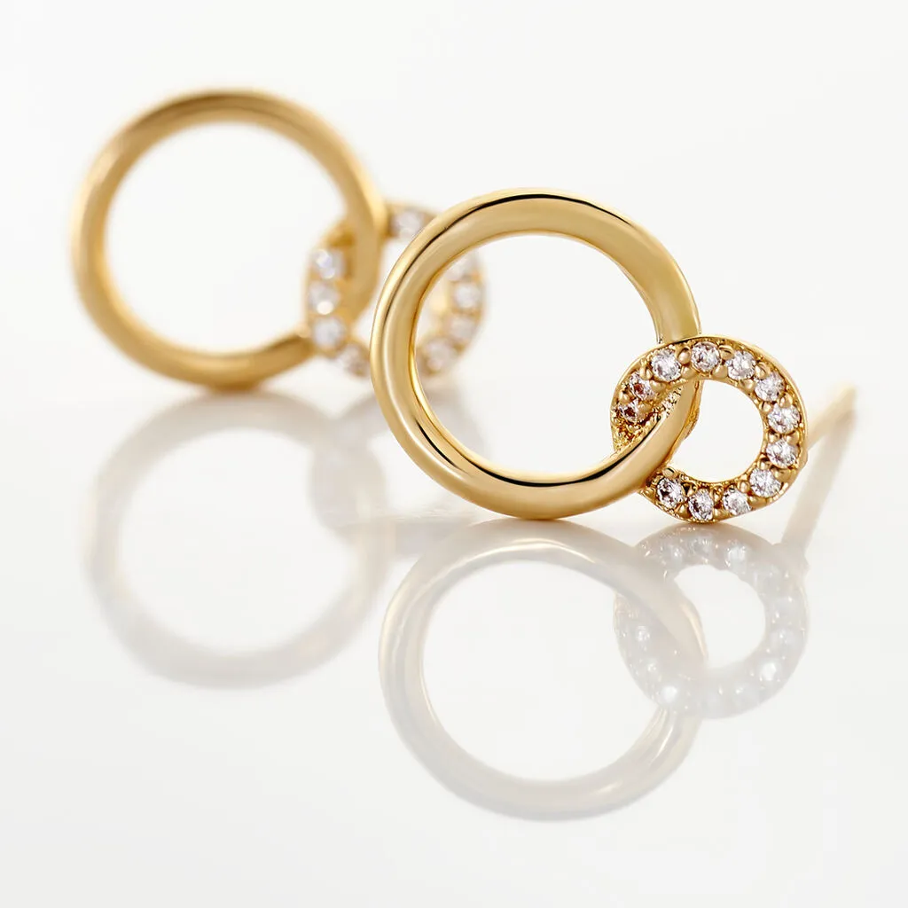 Histoire D'Or Boucles D'oreilles Pendantes Essia Plaqué Or Jaune Oxyde De Zirconium 5 Histoire D'Or Boucles D'oreilles Pendantes Essia Plaqué Or Jaune Oxyde De Zirconium – Image 3