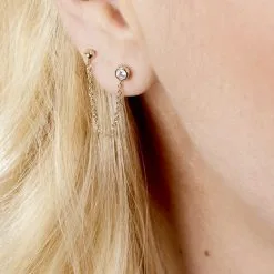 Histoire D'Or Bijoux D'oreille Unitaire Pendante Plaqué Or Jaune Dofi Oxyde -Boucles d'oreilles Bracelet Soldes FQOFJZW514 model1