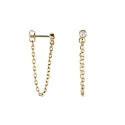 Histoire D'Or Boucles D'oreilles Pendantes Plaqué Or Lienard Oxydes De Zirconium -Boucles d'oreilles Bracelet Soldes FQOFJZW527 view1