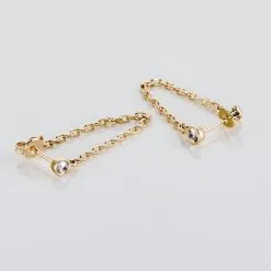 Histoire D'Or Boucles D'oreilles Pendantes Plaqué Or Lienard Oxydes De Zirconium -Boucles d'oreilles Bracelet Soldes FQOFJZW527 view2