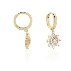 Histoire D'Or Créoles Plaqué Or Sadoth Oxydes De Zirconium