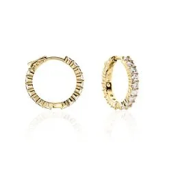 Histoire D'Or Créoles Zoelia Plaqué Or Jaune Oxyde De Zirconium