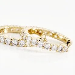 Histoire D'Or Créoles Zoelia Plaqué Or Jaune Oxyde De Zirconium -Boucles d'oreilles Bracelet Soldes FQOFJZW581 view2