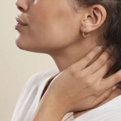 Histoire D'Or Créoles Tehanie Plaqué Or Jaune -Boucles d'oreilles Bracelet Soldes FQOMJW0114 model0