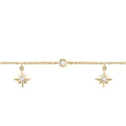 Histoire D'Or Chaîne De Cheville Lenka Plaqué Or Jaune Oxyde De Zirconium -Boucles d'oreilles Bracelet Soldes FQZFJZW009 view1