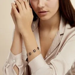 Histoire D'Or Bracelet Suzanne Argent Blanc Céramique Et Oxyde De Zirconium -Boucles d'oreilles Bracelet Soldes MABFBXN169 model0