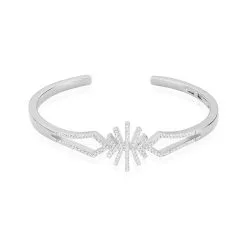 Laetizia Bracelet Jonc Neli Argent Blanc Oxyde De Zirconium