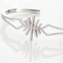 Laetizia Bracelet Jonc Neli Argent Blanc Oxyde De Zirconium -Boucles d'oreilles Bracelet Soldes MABFBZW209 view2