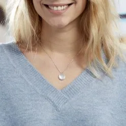 Collier Laetizia Celine Argent Blanc Nacre -Boucles d'oreilles Bracelet Soldes MACFBX2027 model0