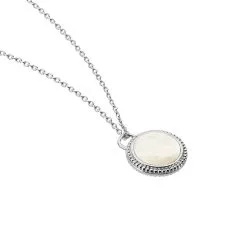 Collier Laetizia Celine Argent Blanc Nacre -Boucles d'oreilles Bracelet Soldes MACFBX2027 view2