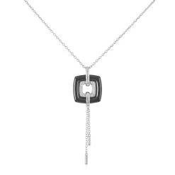 Histoire D'Or Collier Claro Argent Blanc Céramique Et Oxyde De Zirconium