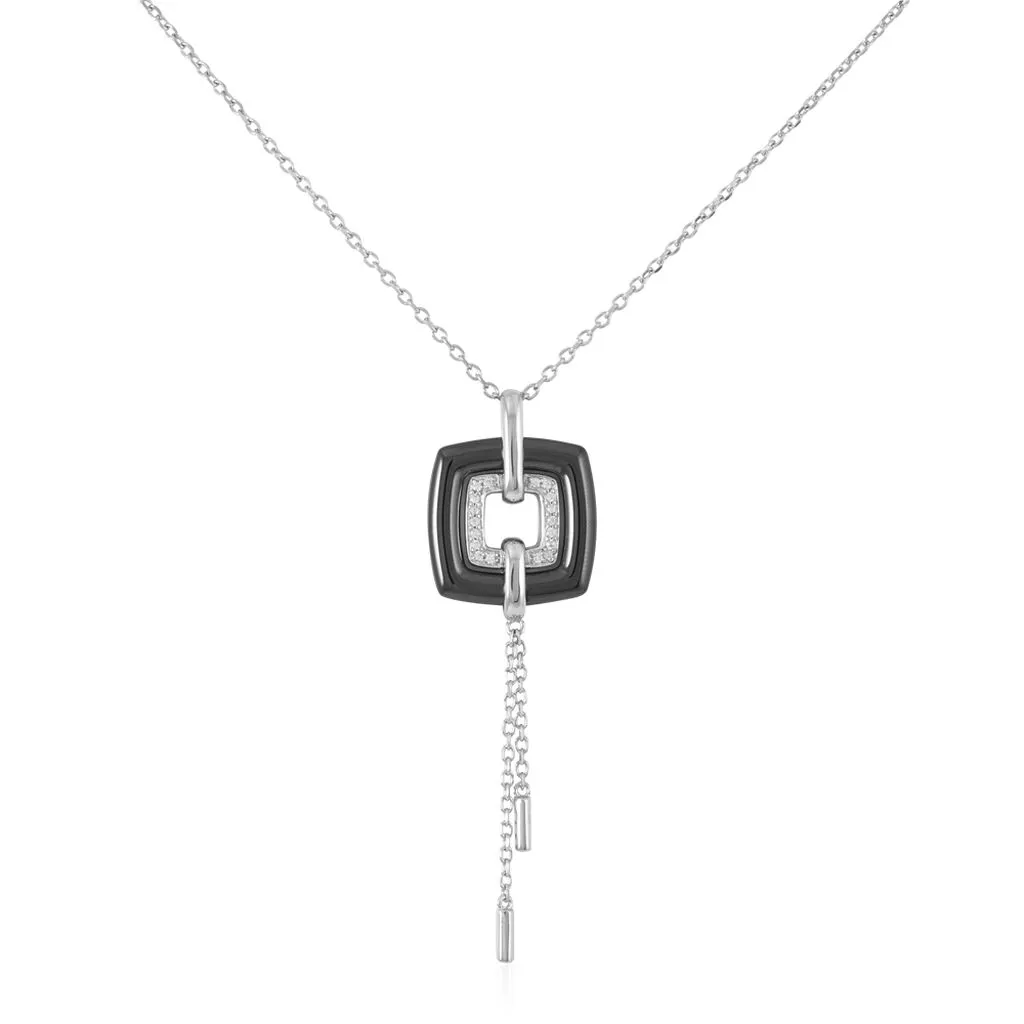 Histoire D'Or Collier Claro Argent Blanc Céramique Et Oxyde De Zirconium 3 Histoire D'Or Collier Claro Argent Blanc Céramique Et Oxyde De Zirconium
