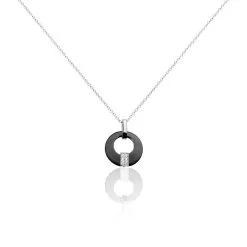 Histoire D'Or Collier Suzanne Argent Blanc Céramique Et Oxyde De Zirconium