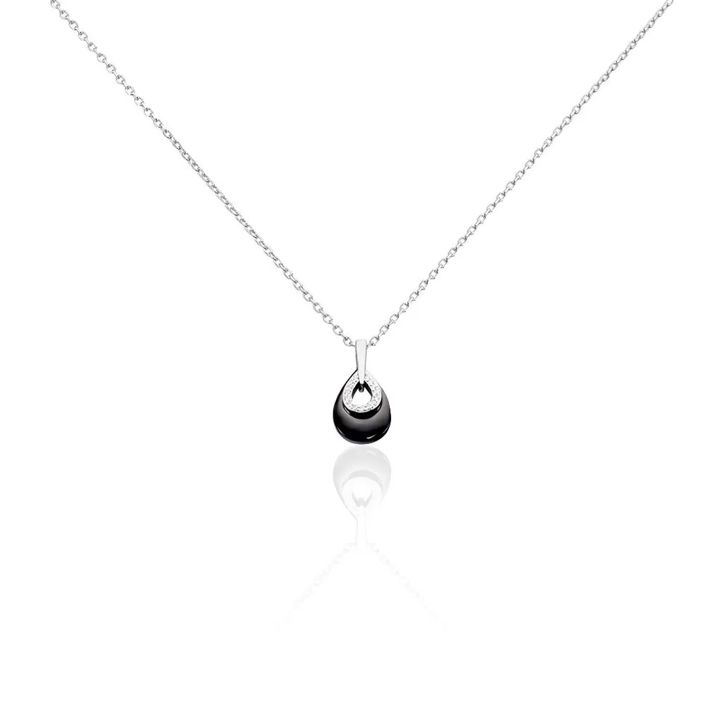Histoire D'Or Collier Héléane Argent Blanc Céramique Et Oxyde De Zirconium 3 Histoire D'Or Collier Héléane Argent Blanc Céramique Et Oxyde De Zirconium