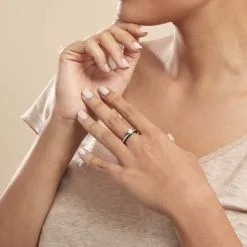 Histoire D'Or Bague Solitaire Ceramik Design Argent Oxyde De Zirconium Et Céramique 12 Histoire D'Or Bague Solitaire Ceramik Design Argent Oxyde De Zirconium Et Céramique -Boucles d'oreilles Bracelet Soldes MADFBXN032 model0