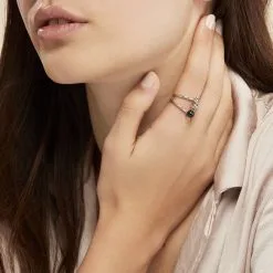 Histoire D'Or Bague Cleya Argent Blanc Céramique -Boucles d'oreilles Bracelet Soldes MADFBXN167 model0