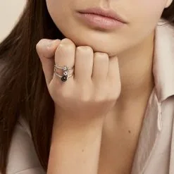 Histoire D'Or Bague Cleya Argent Blanc Céramique -Boucles d'oreilles Bracelet Soldes MADFBXN167 model1