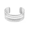 Histoire D'Or Bracelet Jonc Abram Acier Blanc