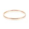 Histoire D'Or Bracelet Jonc Acier Rose Strass