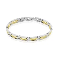Bracelet Jourdan Wild Acier Blanc Et Jaune