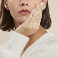 Histoire D'Or Bague Ajustable Adel Acier Doré -Boucles d'oreilles Bracelet Soldes MIDFJW0246 model0