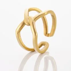 Histoire D'Or Bague Adelind Acier Jaune -Boucles d'oreilles Bracelet Soldes MIDFJW0260 view3