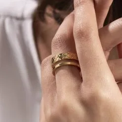 Histoire D'Or Bague Ajustable Abram Acier Doré 13 Histoire D'Or Bague Ajustable Abram Acier Doré -Boucles d'oreilles Bracelet Soldes MIDFJW0262 model1