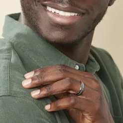 Jourdan Bague Jonc Maewen Acier Blanc -Boucles d'oreilles Bracelet Soldes MIDHBW0027 model1