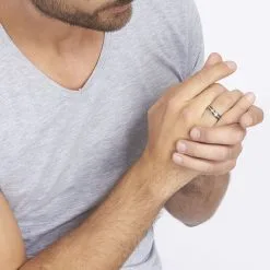 Jourdan Bague Jonc Maewen Acier Blanc -Boucles d'oreilles Bracelet Soldes MIDHBW0027 view3