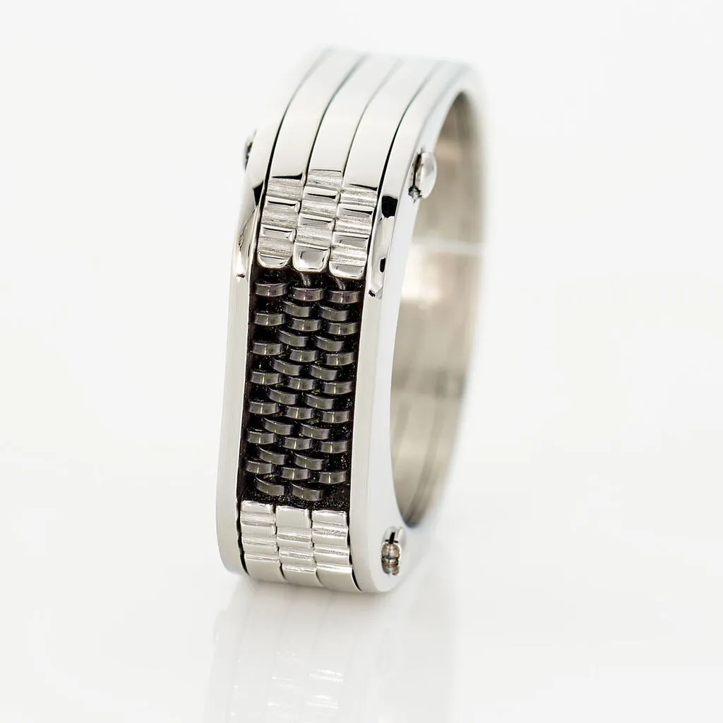 Jourdan Bague Annastasia Acier Blanc 6 Jourdan Bague Annastasia Acier Blanc – Image 4