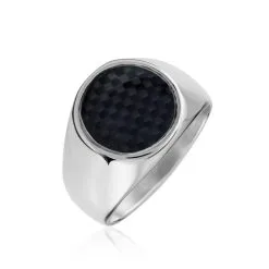 Bague Jourdan Homme Arecibo Acier Blanc Carbone