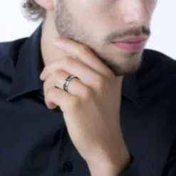 Jourdan Bague Karly Acier Blanc -Boucles d'oreilles Bracelet Soldes MIDHBWN013 model0