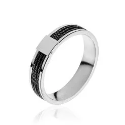 Jourdan Bague Gaetane Acier Blanc