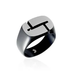 Bague Jourdan Jok Acier Gris