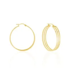 Histoire D'Or Créoles Adel Acier Jaune